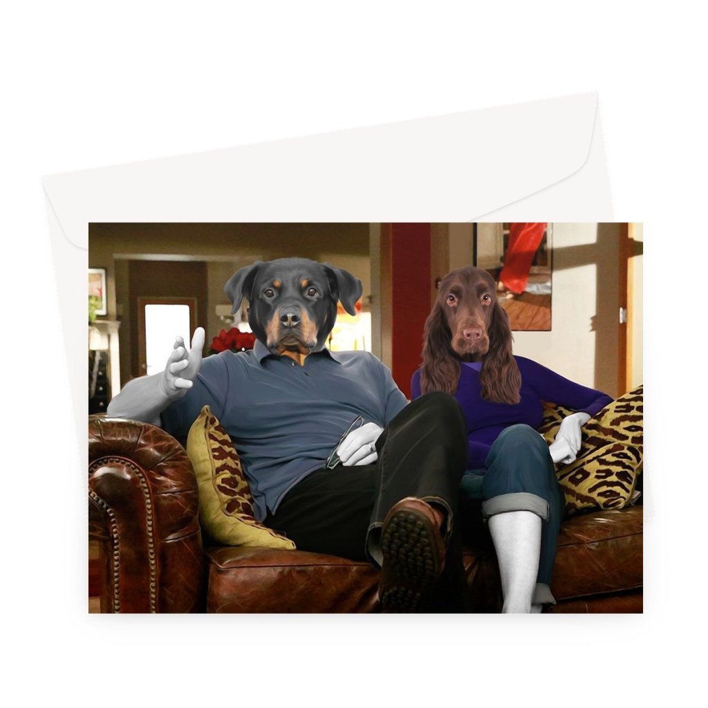 Pet Portraits | Jay & Gloria (Modern Family Inspired): Custom Pet Greeting Card | Paw & Glory