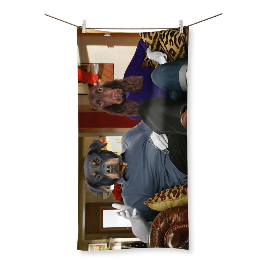 Pet Portraits | Jay & Gloria (Modern Family Inspired): Custom Pet Towel | Paw & Glory