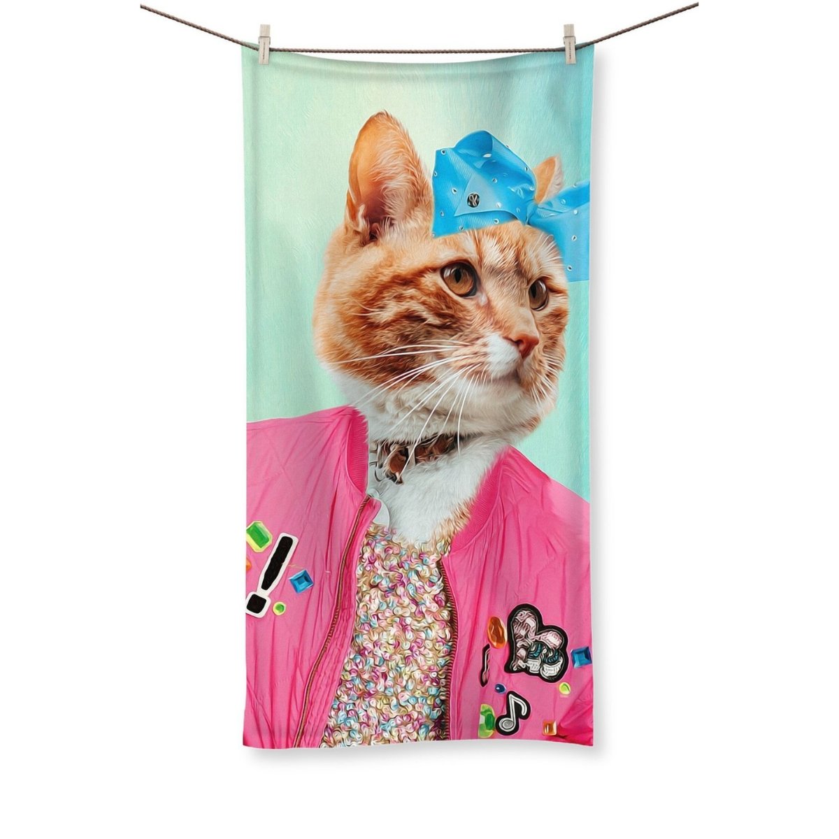 Pet Portraits | Jo Jo Paw-wa: Custom Pet Towel | Paw & Glory