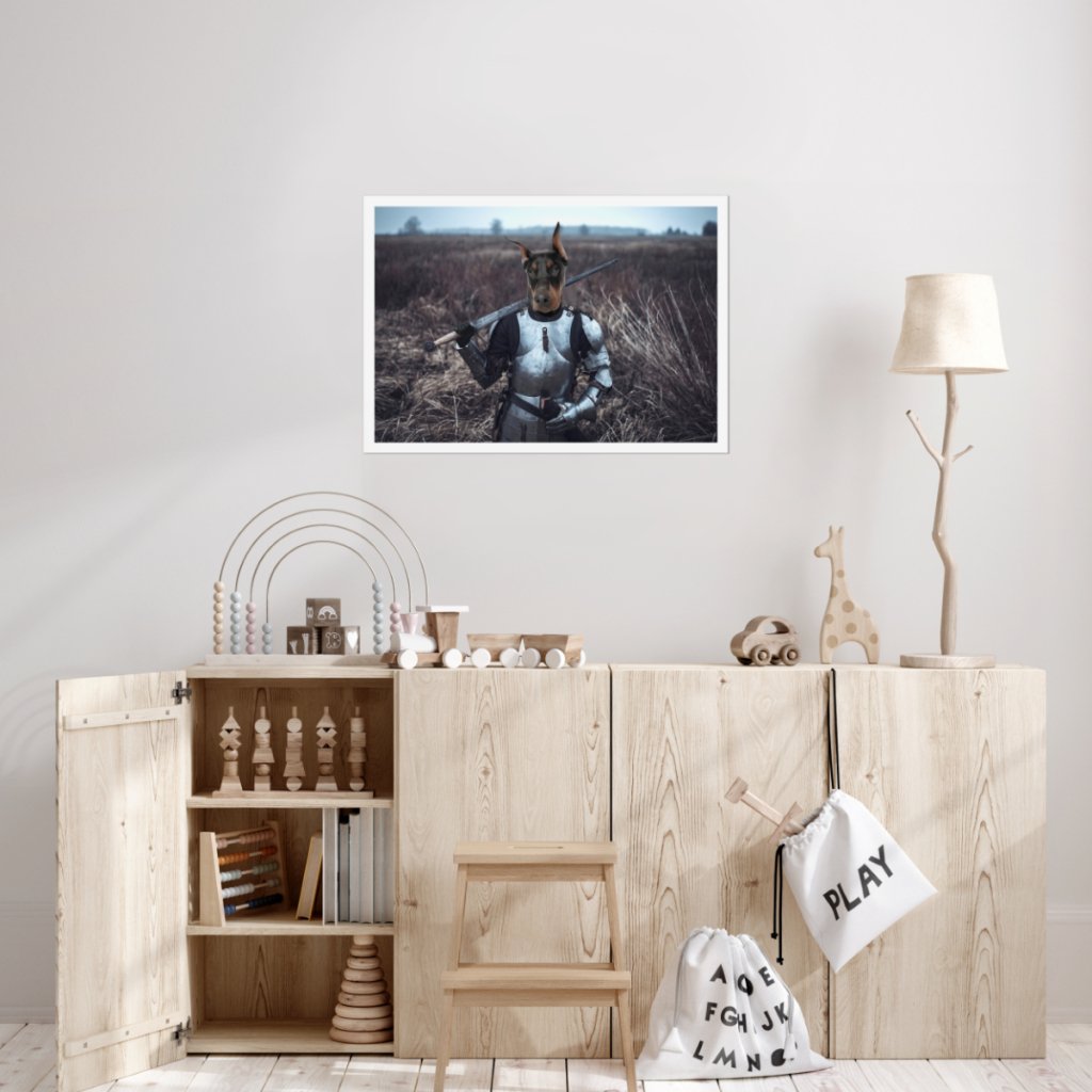 Pet Portraits | Joan Of Ark: Custom Pet Poster | Paw & Glory