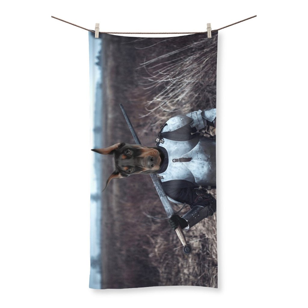 Pet Portraits | Joan Of Ark: Custom Pet Towel | Paw & Glory