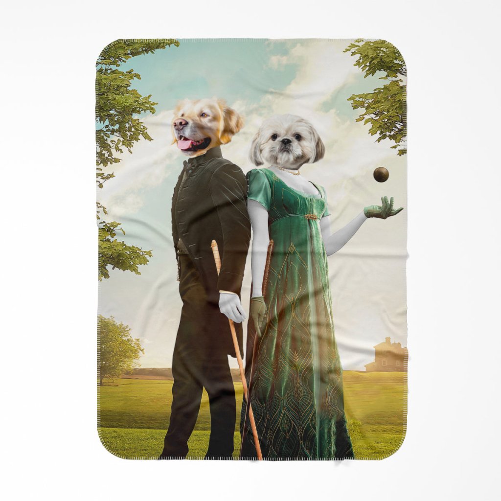 Pet Portraits | Kate & Anthony (Bridgerton Inspired): Custom Pet Blanket | Paw & Glory
