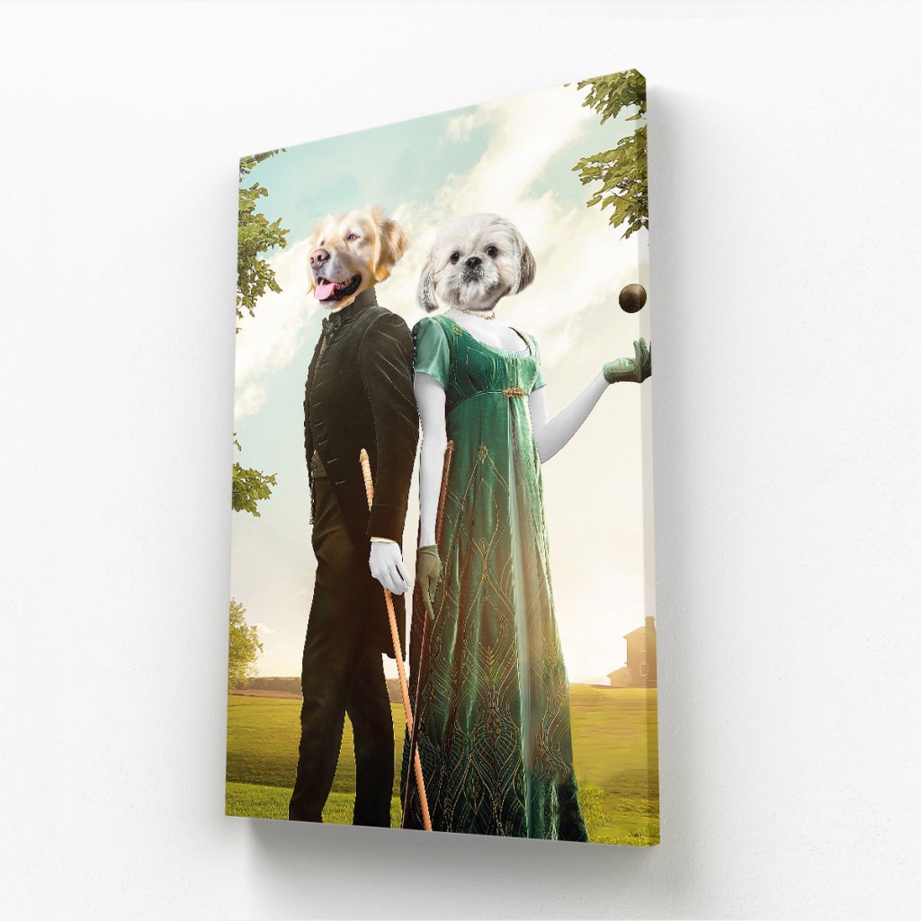 Pet Portraits | Kate & Anthony (Bridgerton Inspired): Custom Pet Canvas | Paw & Glory