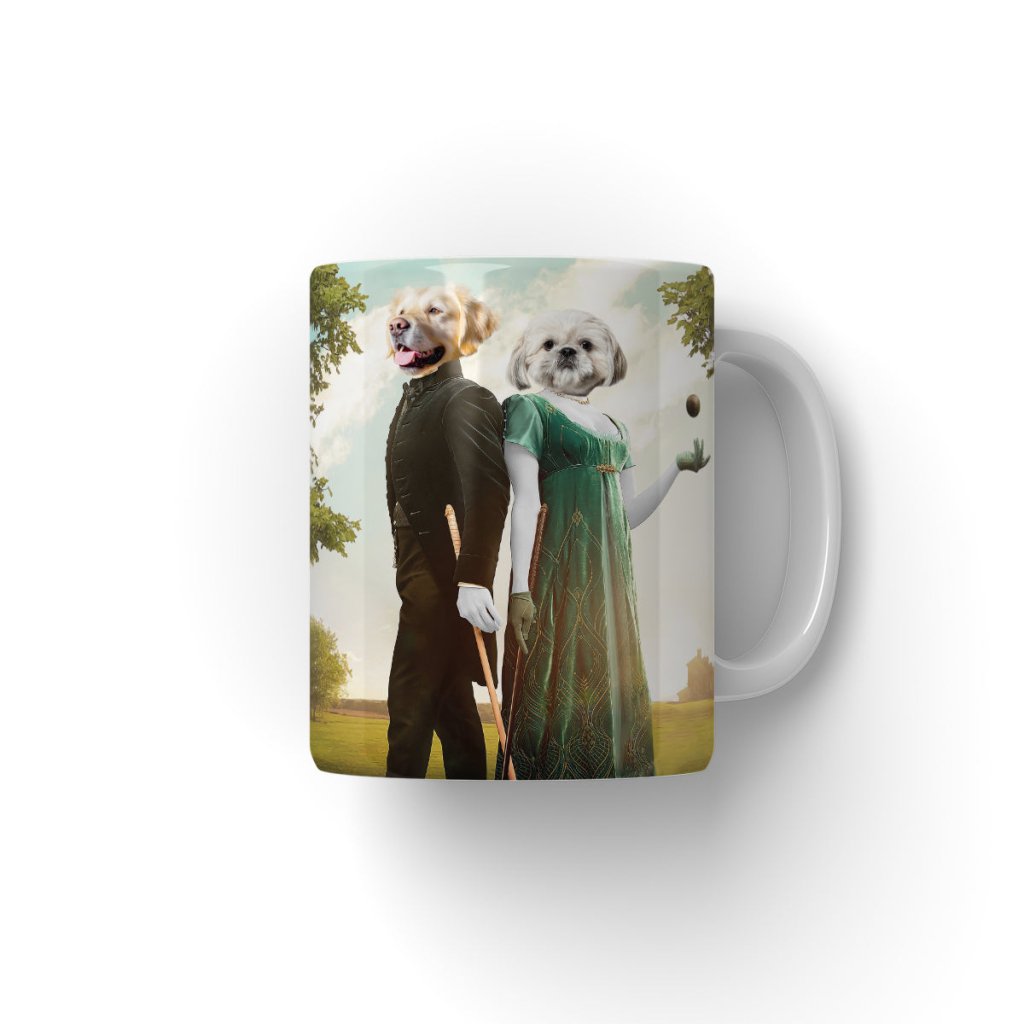 Regency Couple Custom Pet Coffee Mug | Funny Pet Portrait Gift | Paw & Glory