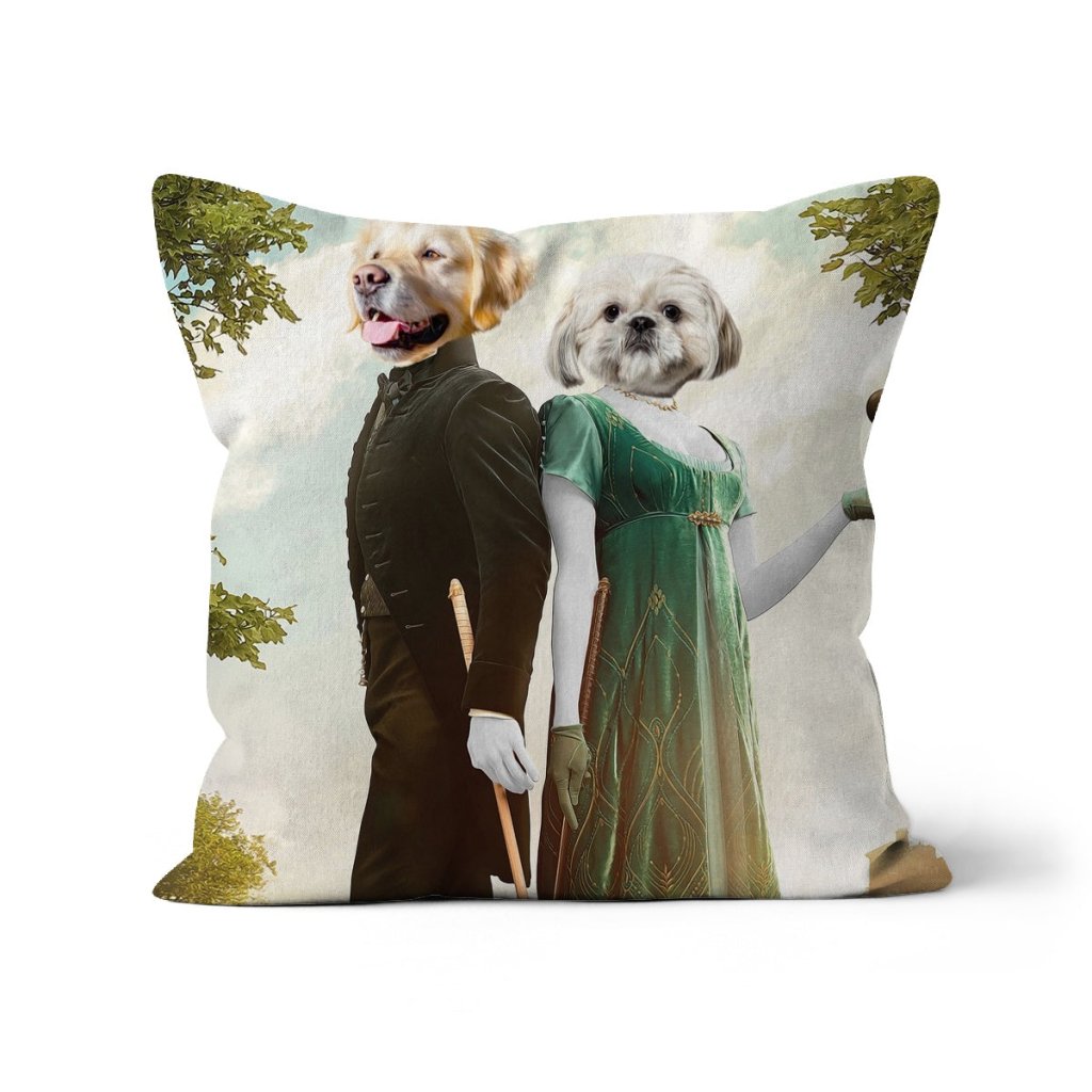 Pet Portraits | Kate & Anthony (Bridgerton Inspired): Custom Pet Pillow | Paw & Glory