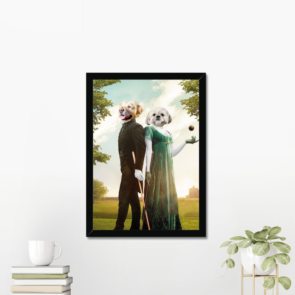 Pet Portraits | Kate & Anthony (Bridgerton Inspired): Custom Pet Portrait | Paw & Glory