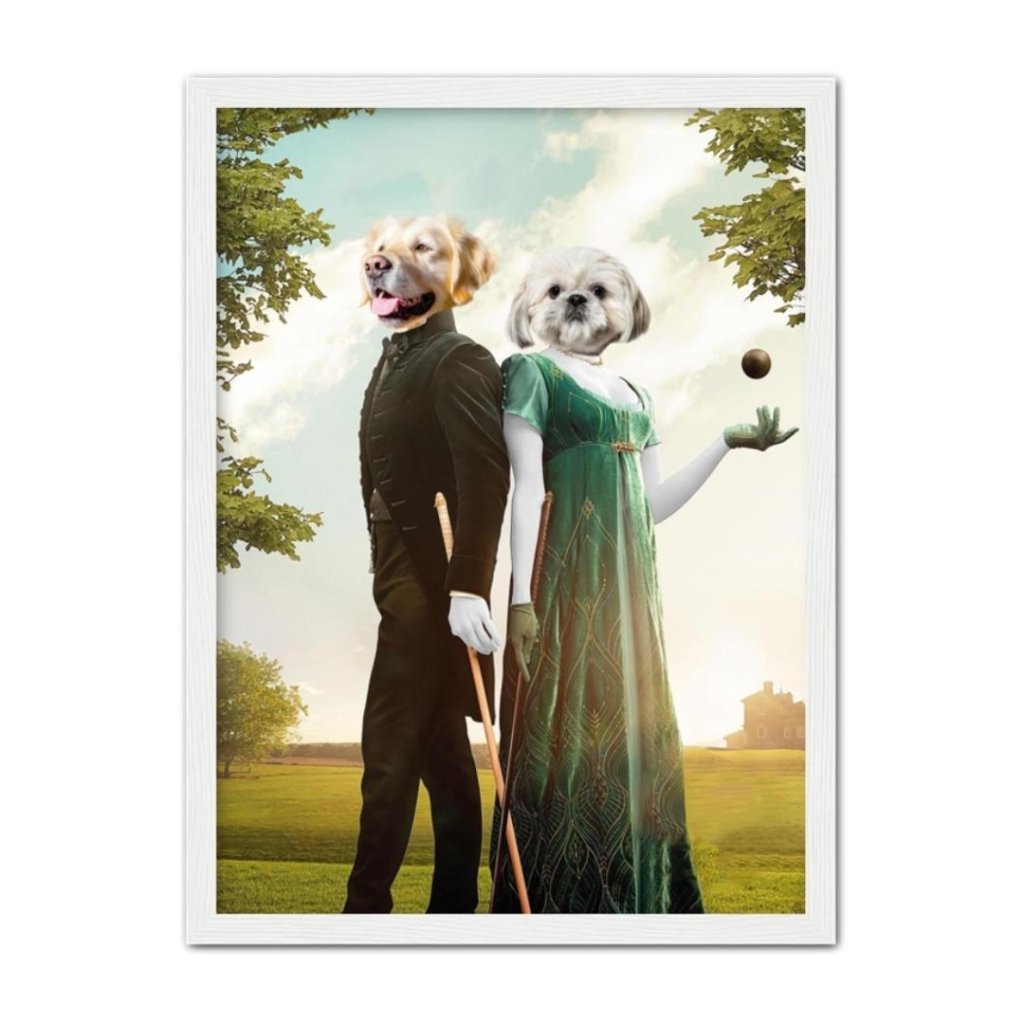 Pet Portraits | Kate & Anthony (Bridgerton Inspired): Custom Pet Portrait | Paw & Glory