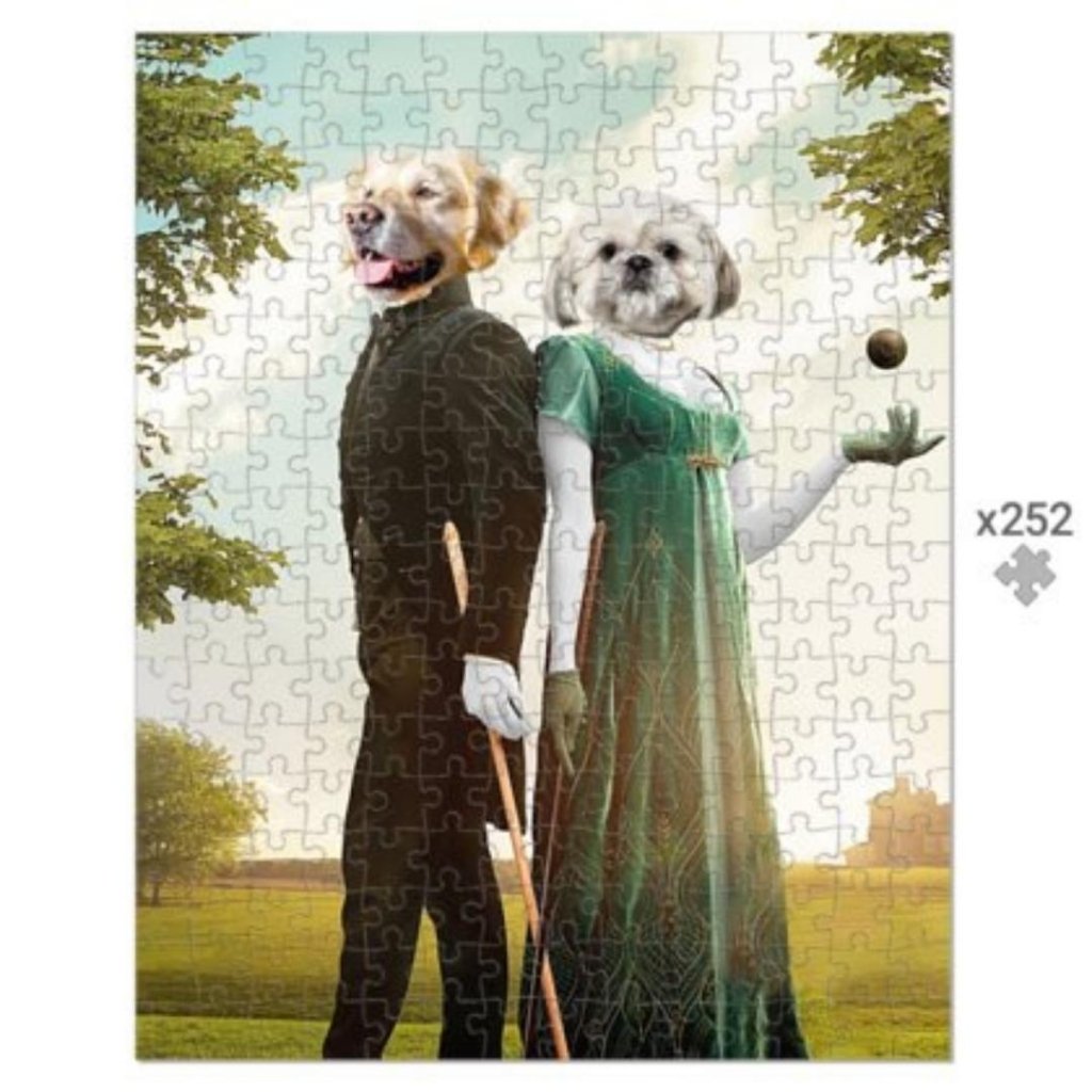 Pet Portraits | Kate & Anthony (Bridgerton Inspired): Custom Pet Puzzle | Paw & Glory