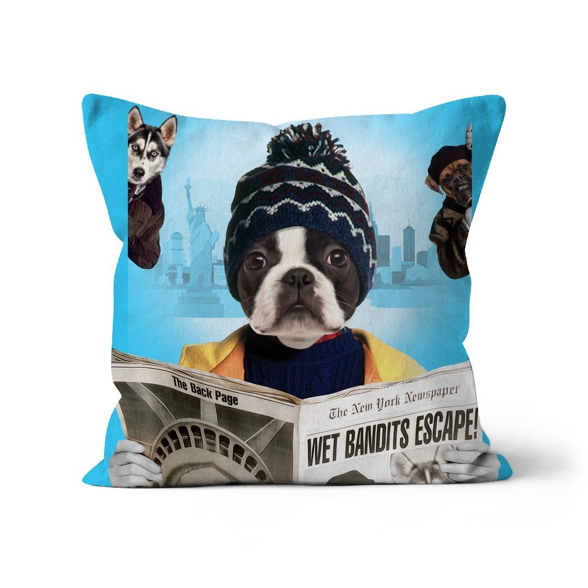 Pet Portraits | Kevinnn (Home Alone 2 Inspired): Custom Pet Pillow | Paw & Glory