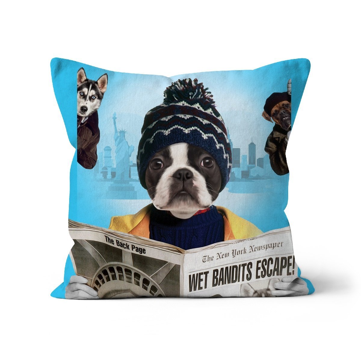 Pet Portraits | Kevinnn (Home Alone 2 Inspired): Custom Pet Pillow | Paw & Glory