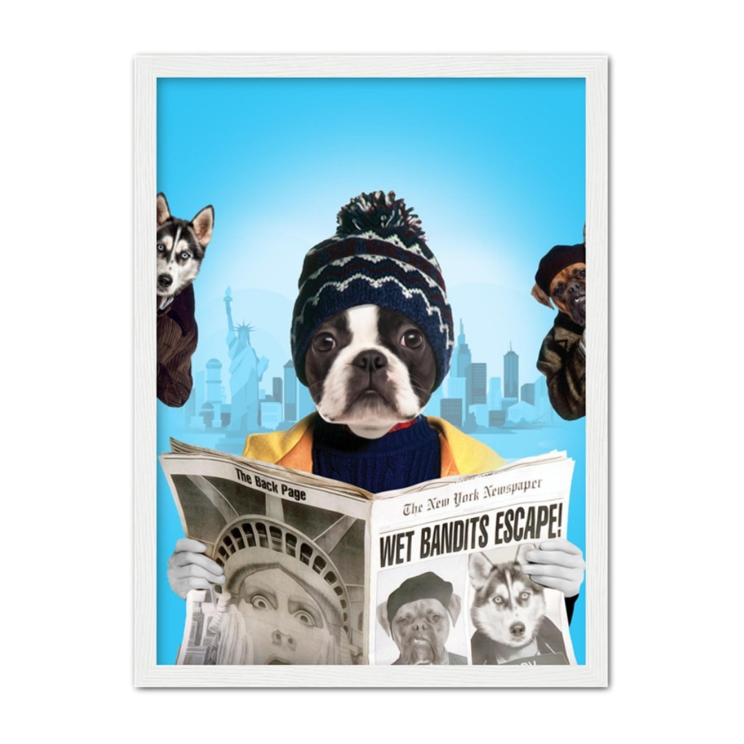 Kevinnn (Home Alone 2 Inspired): Custom Pet Portrait - Paw & Glory - Dog Portraits - Pet Portraits