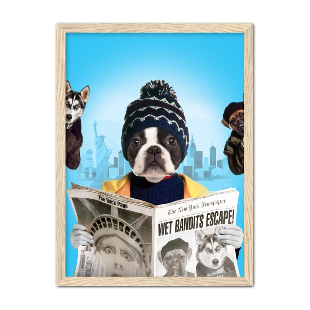 Kevinnn (Home Alone 2 Inspired): Custom Pet Portrait - Paw & Glory - Dog Portraits - Pet Portraits