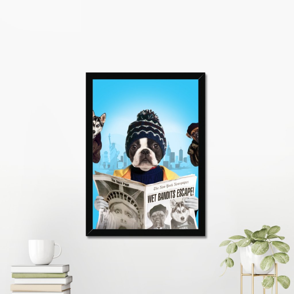 Kevinnn (Home Alone 2 Inspired): Custom Pet Portrait - Paw & Glory - Dog Portraits - Pet Portraits
