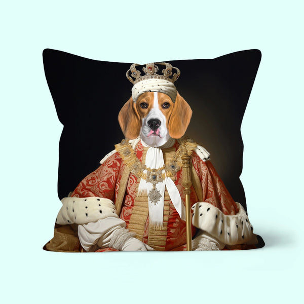 King Bishop: Custom Pet Pillow | royal pet portrait | Paw & Glory