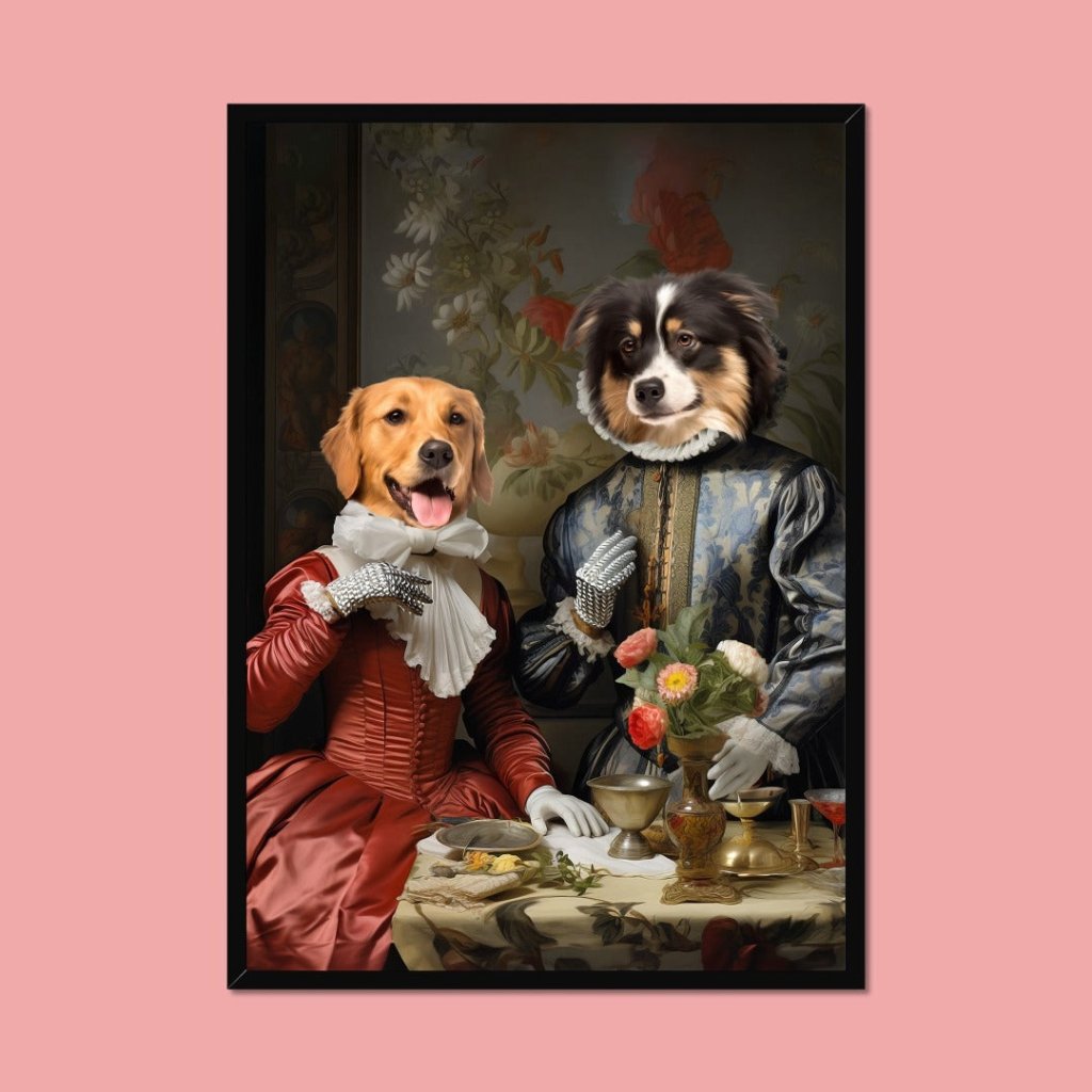 Pet Portraits | Knight Bachelor and Knight's Wife: Custom Pet Portrait | Paw & Glory