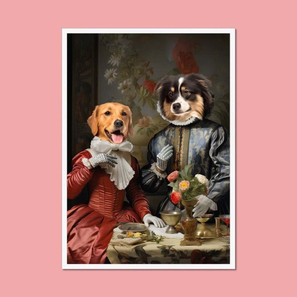 Pet Portraits | Knight Bachelor and Knight's Wife: Custom Pet Portrait | Paw & Glory
