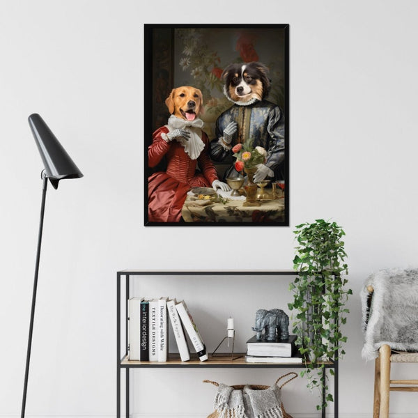 Knight Bachelor and Knight's Wife: Custom Pet Portrait | framed pet portrait | Paw & Glory