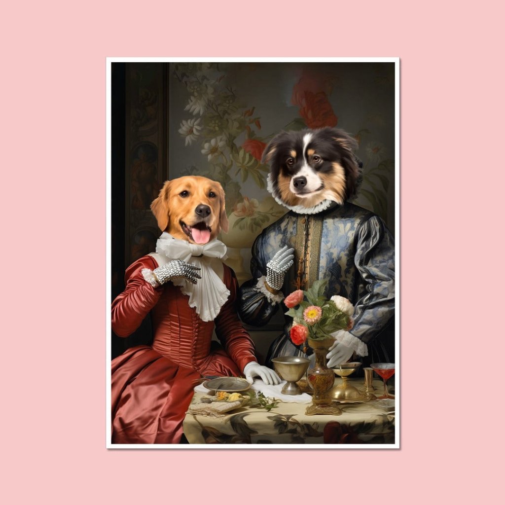 Pet Portraits | Knight Bachelor and Knight's Wife: Custom Pet Portrait | Paw & Glory