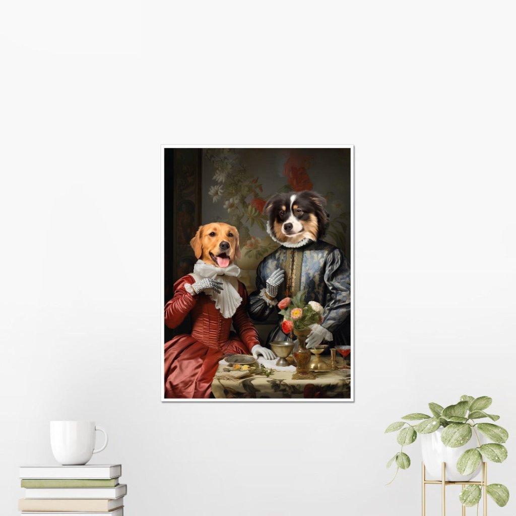 Pet Portraits | Knight Bachelor and Knight's Wife: Custom Pet Poster | Paw & Glory