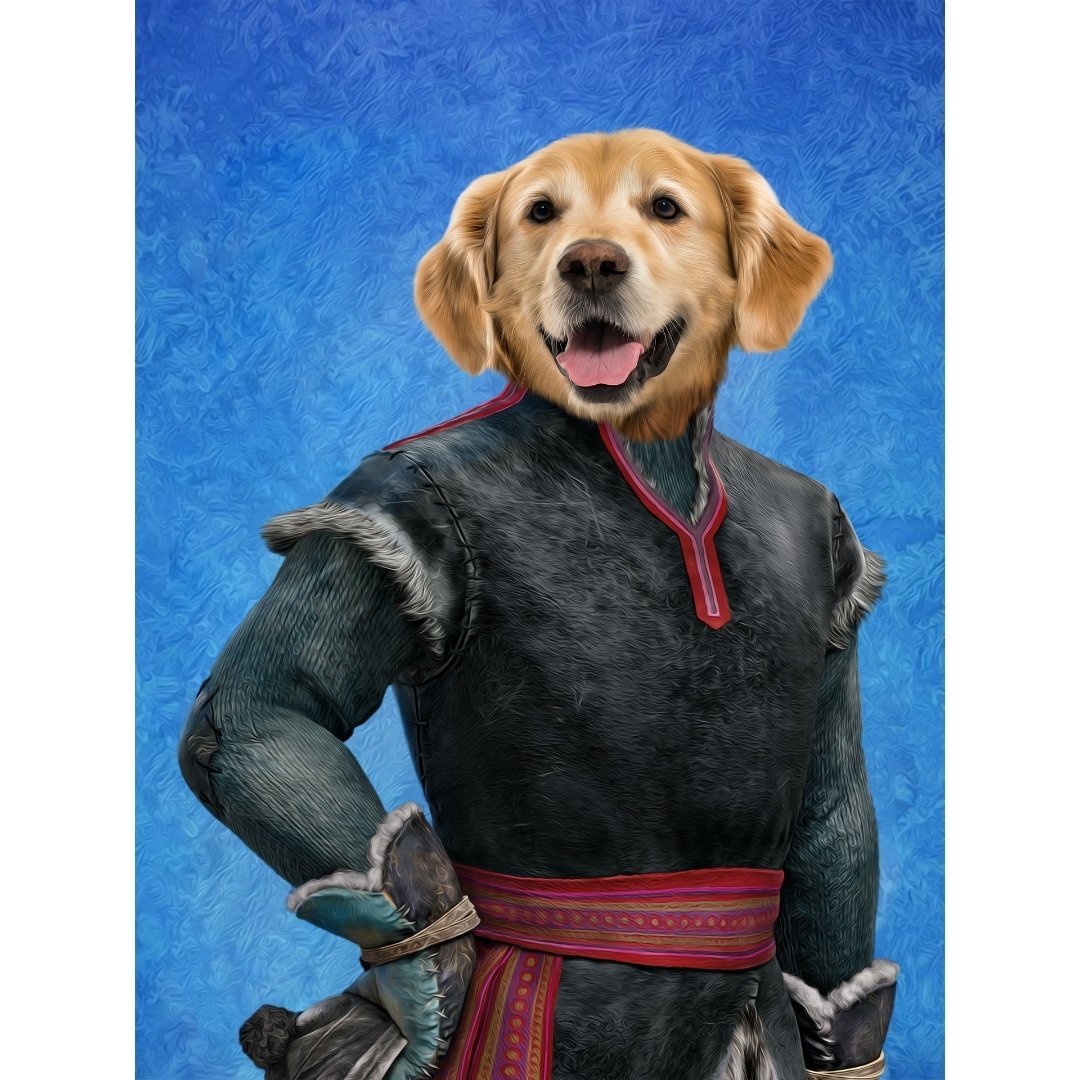 Snowy Mountain Man Custom Digital Download Pet Portrait | Paw & Glory