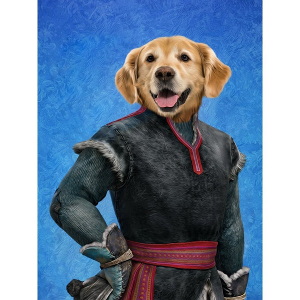 Snowy Mountain Man Custom Digital Download Pet Portrait | Paw & Glory