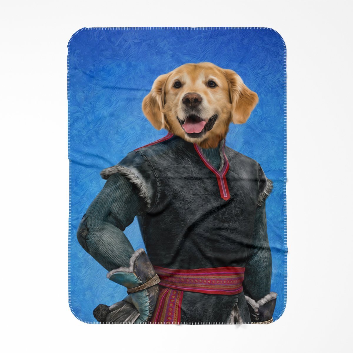 Pet Portraits | Kristoff (Frozen Inspired): Custom Pet Blanket | Paw & Glory