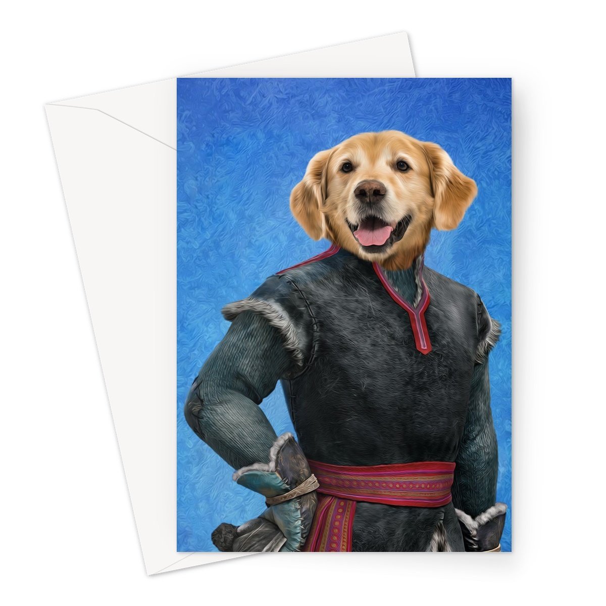 Snowy Mountain Man Custom Pet Greeting Card | Personalised Pet Gift | Paw & Glory