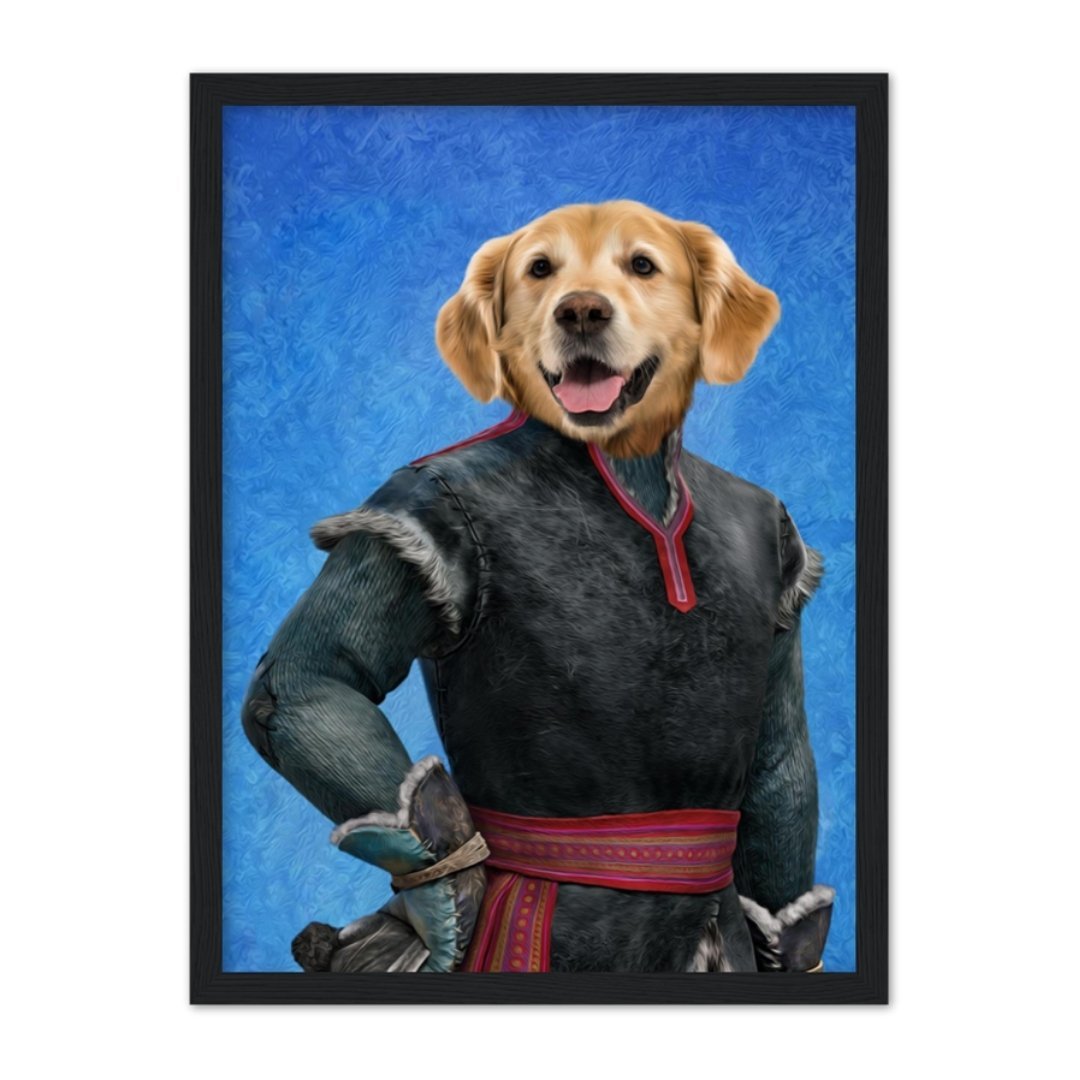 Snowy Mountain Man Custom Pet Portrait | Paw & Glory