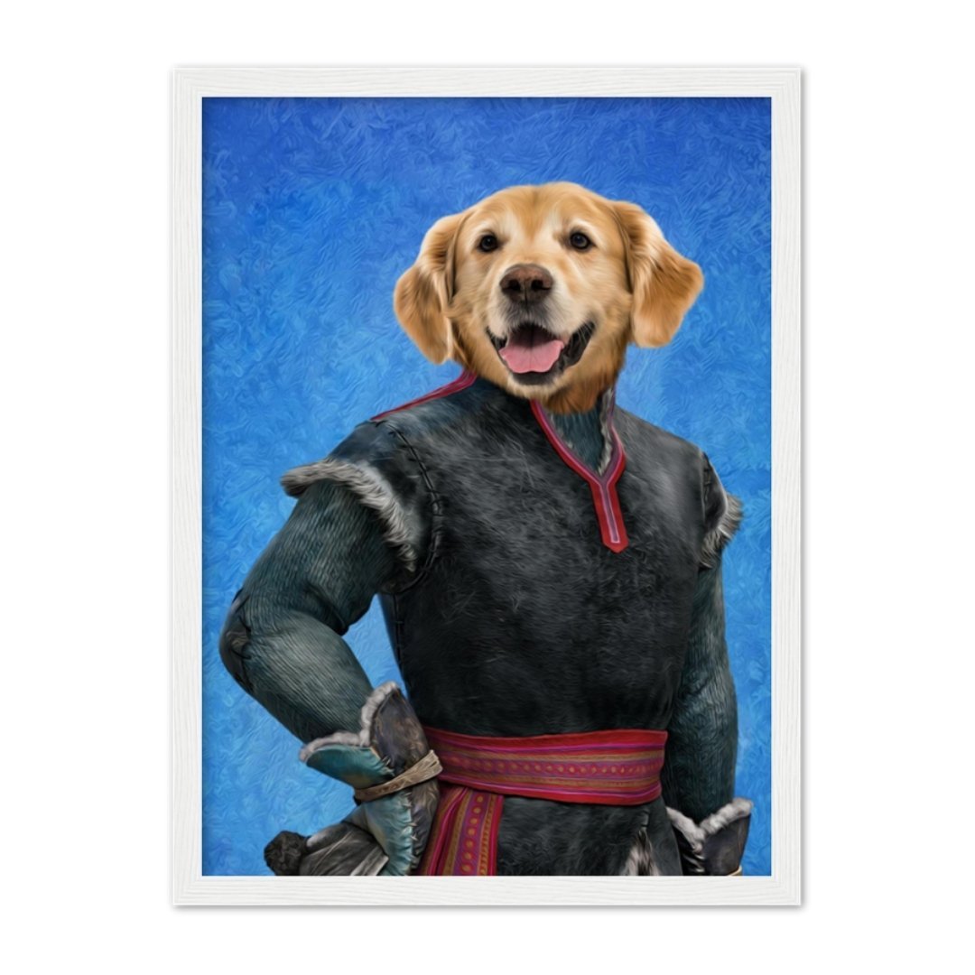 Snowy Mountain Man Custom Pet Portrait | Paw & Glory