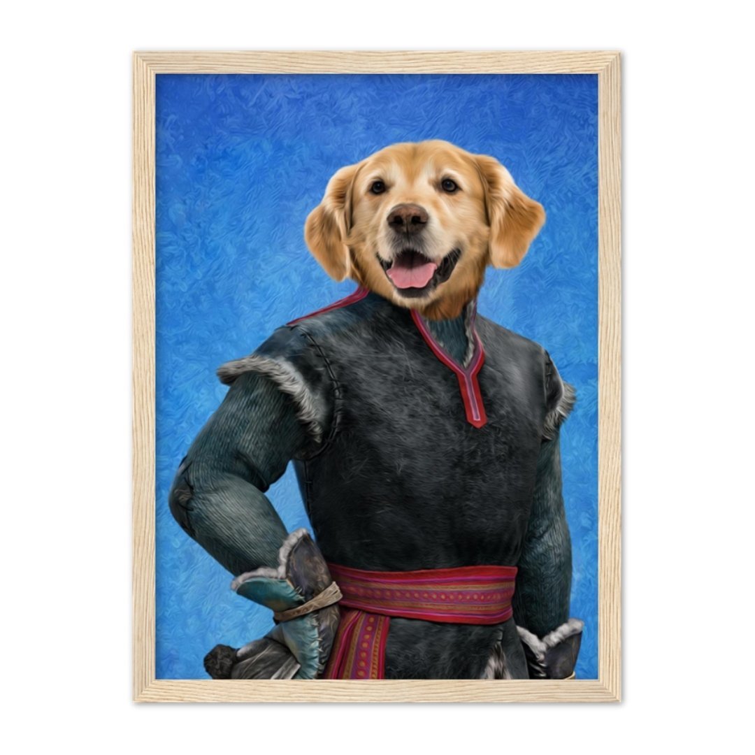Snowy Mountain Man Custom Pet Portrait | Paw & Glory