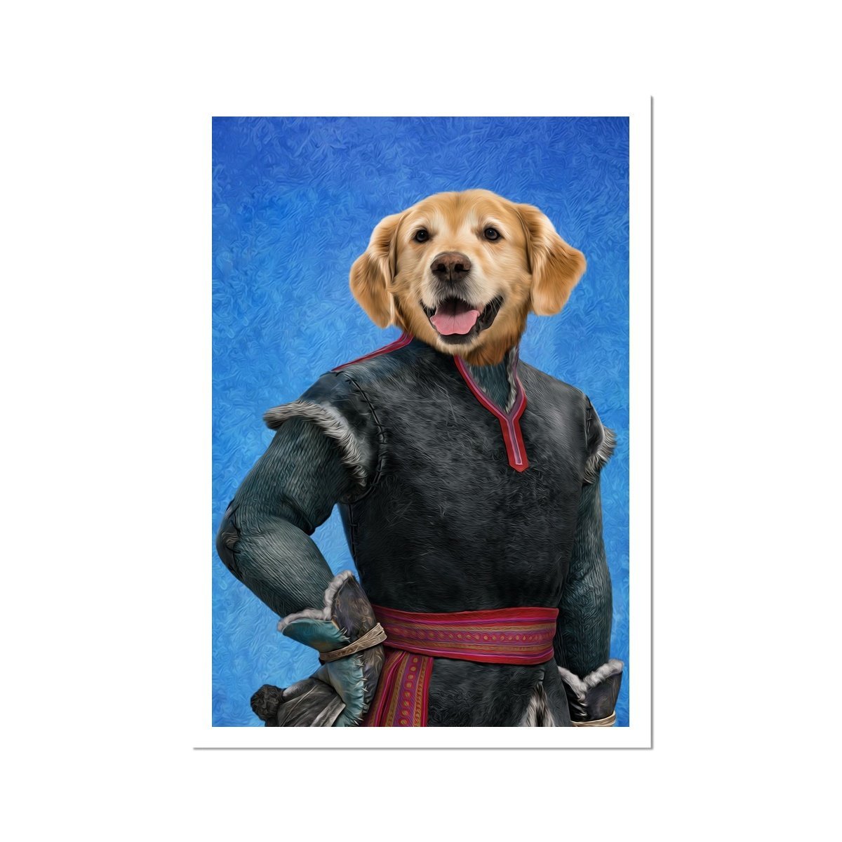 Snowy Mountain Man Custom Pet Portrait | Paw & Glory