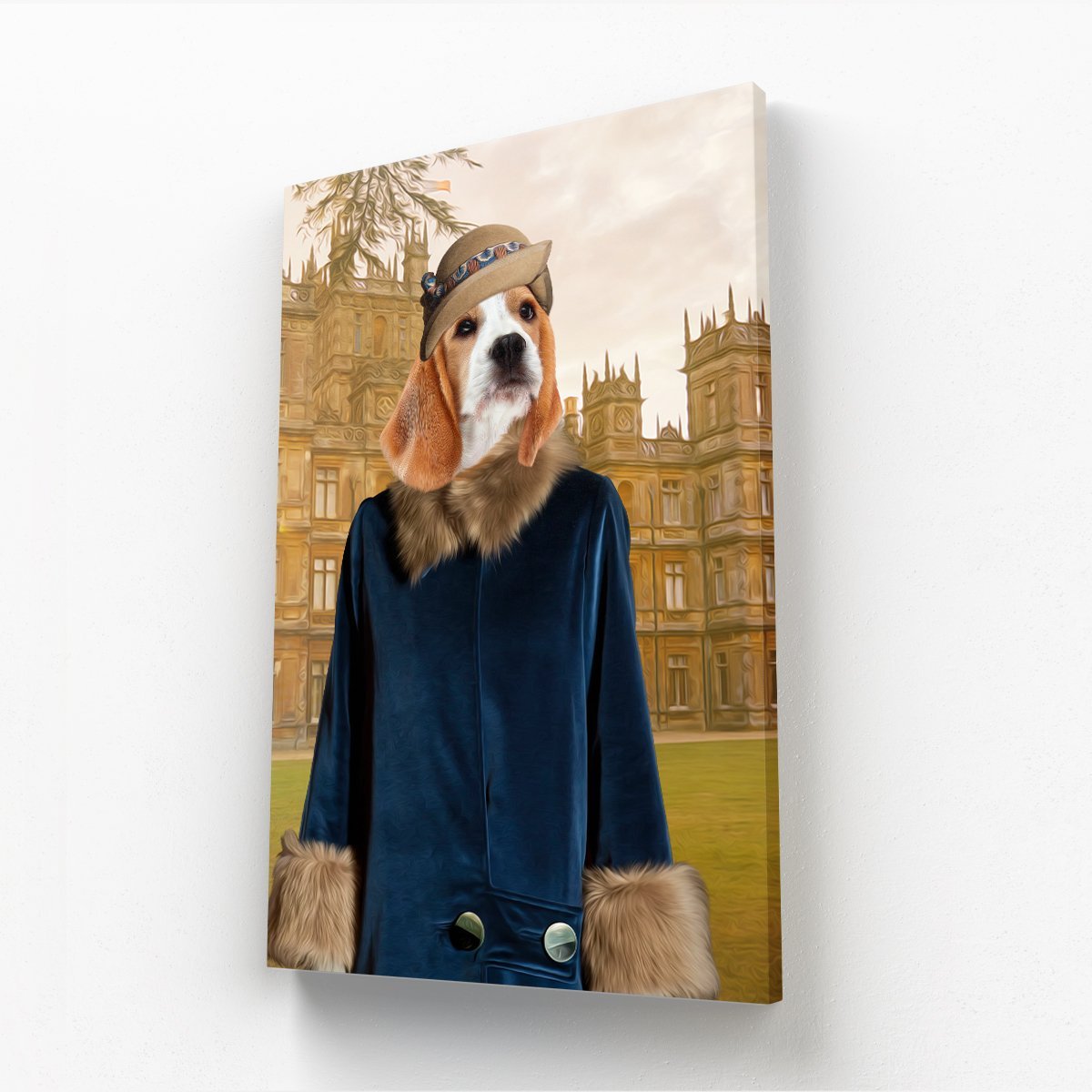 Pet Portraits | Lady Anne (Downton Abbey Inspired): Custom Pet Canvas | Paw & Glory