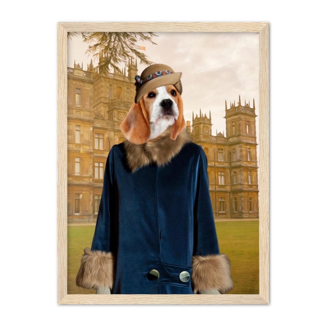 Pet Portraits | Lady Anne (Downton Abbey Inspired): Custom Pet Portrait | Paw & Glory