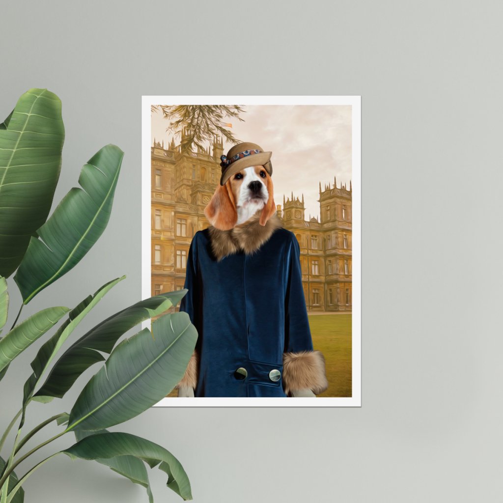 Lady Anne (Downton Abbey Inspired): Custom Pet Poster - Paw & Glory - Dog Portraits - Pet Portraits