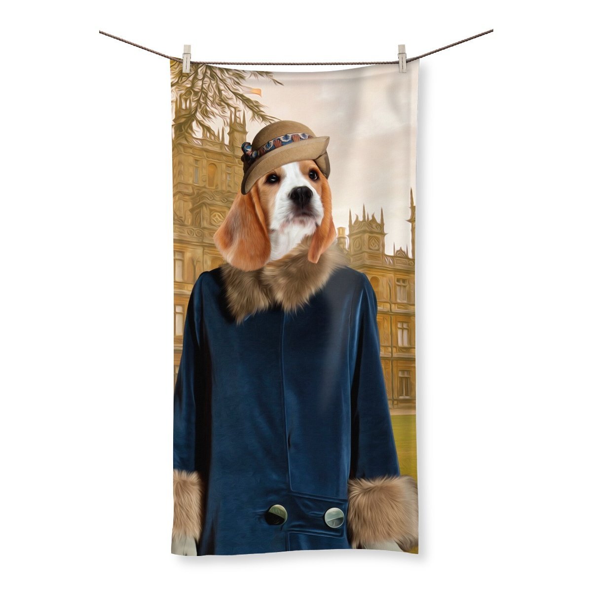 Lady Anne (Downton Abbey Inspired): Custom Pet Towel - Paw & Glory - Dog Portraits - Pet Portraits