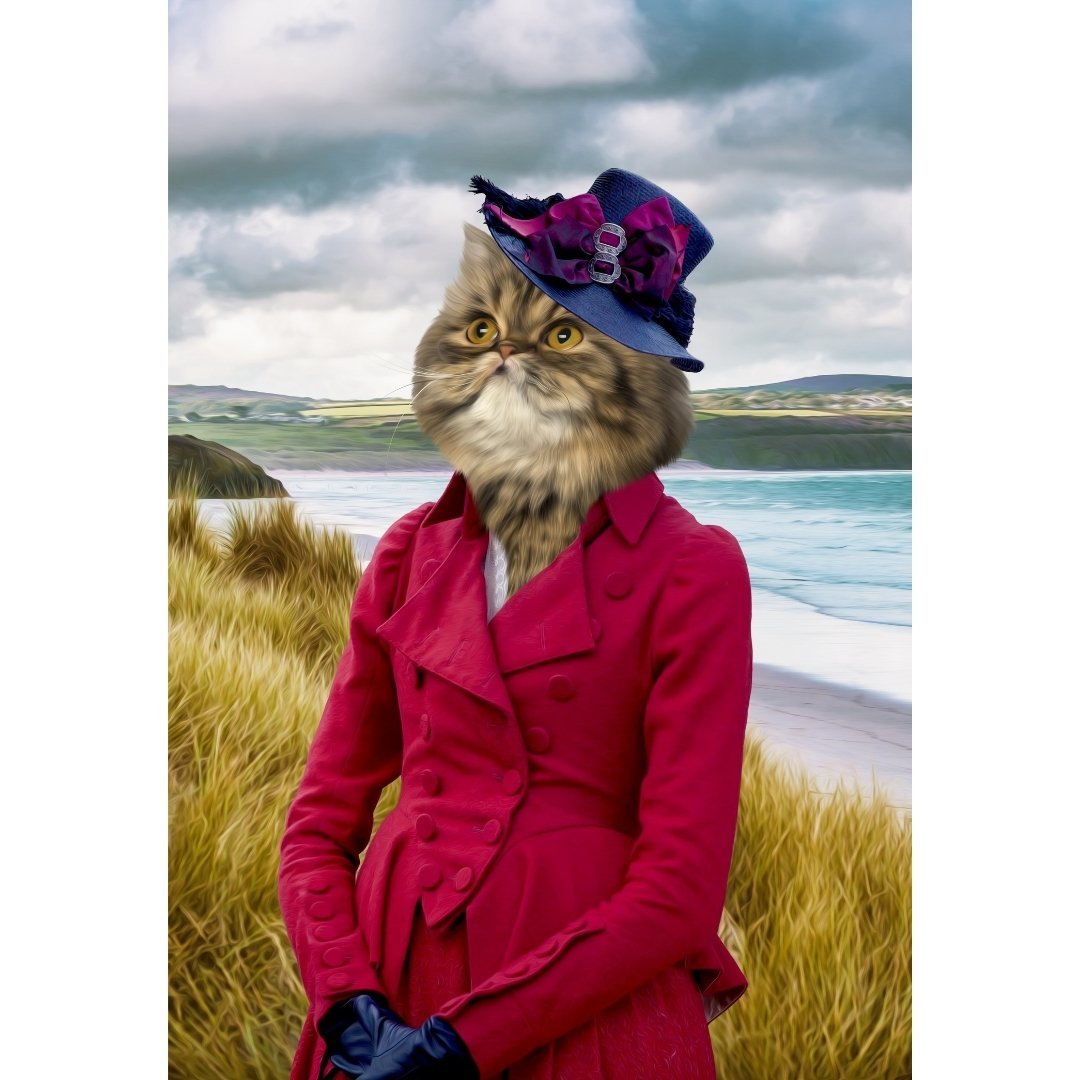 Pet Portraits | Lady Caroline (Poldark Inspired): Custom Digital Download Pet Portrait | Paw & Glory