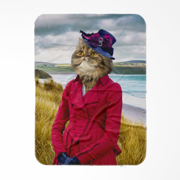 Regency Lady: Custom Pet Blanket | royal pet portrait | Paw & Glory