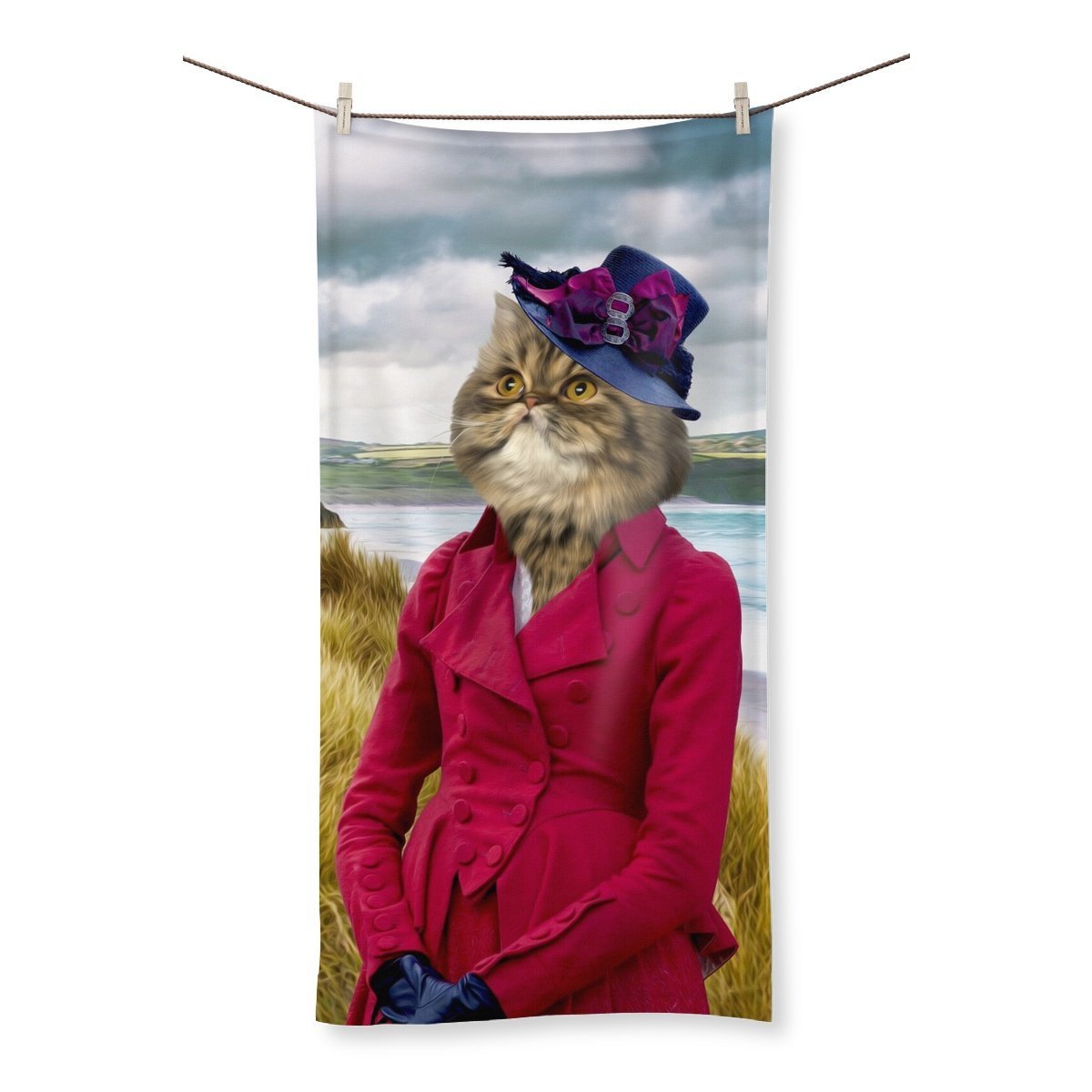 Lady Caroline (Poldark Inspired): Custom Pet Towel - Paw & Glory - Dog Portraits - Pet Portraits