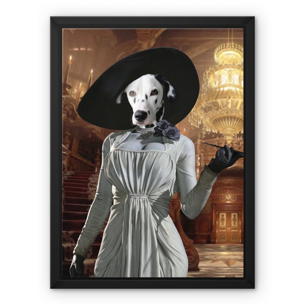 Pet Portraits | Lady Dimitrescu (Resident Evil Inspired): Custom Pet Canvas | Paw & Glory