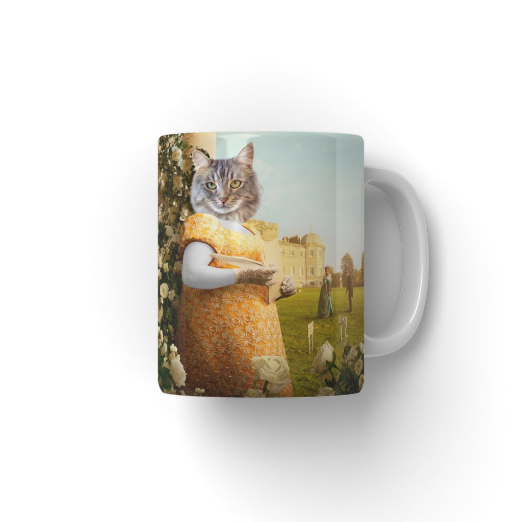 Pet Portraits | Lady Whistledown (Bridgerton Inspired): Custom Pet Coffee Mug | Paw & Glory