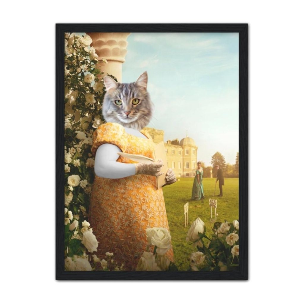 Pet Portraits | Lady Whistledown (Bridgerton Inspired): Custom Pet Portrait | Paw & Glory
