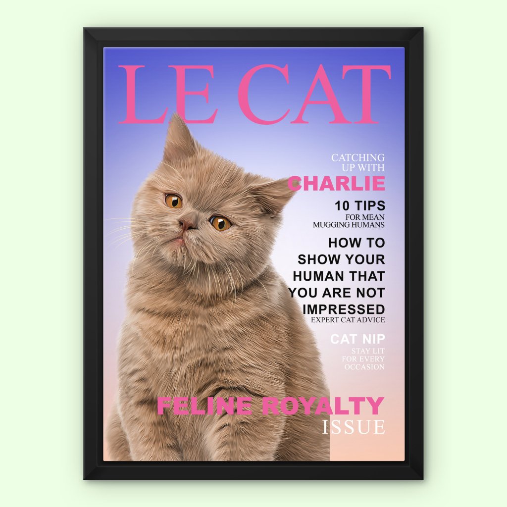 Le Cat: Custom Pet Canvas - Paw & Glory - Dog Portraits - Pet Portraits