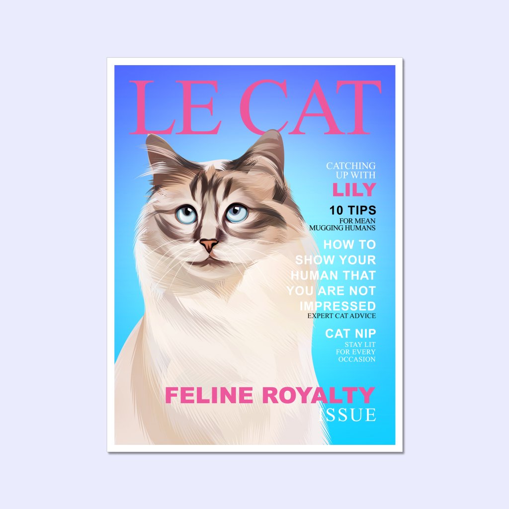 Pet Portraits | Le Cat: Custom Pet Portrait | Paw & Glory