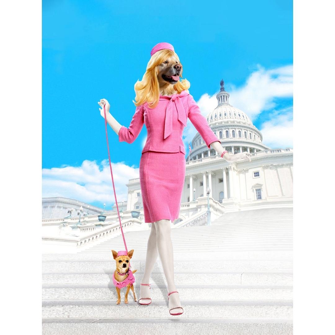 Pink Legal Star Custom Digital Download Pet Portrait...