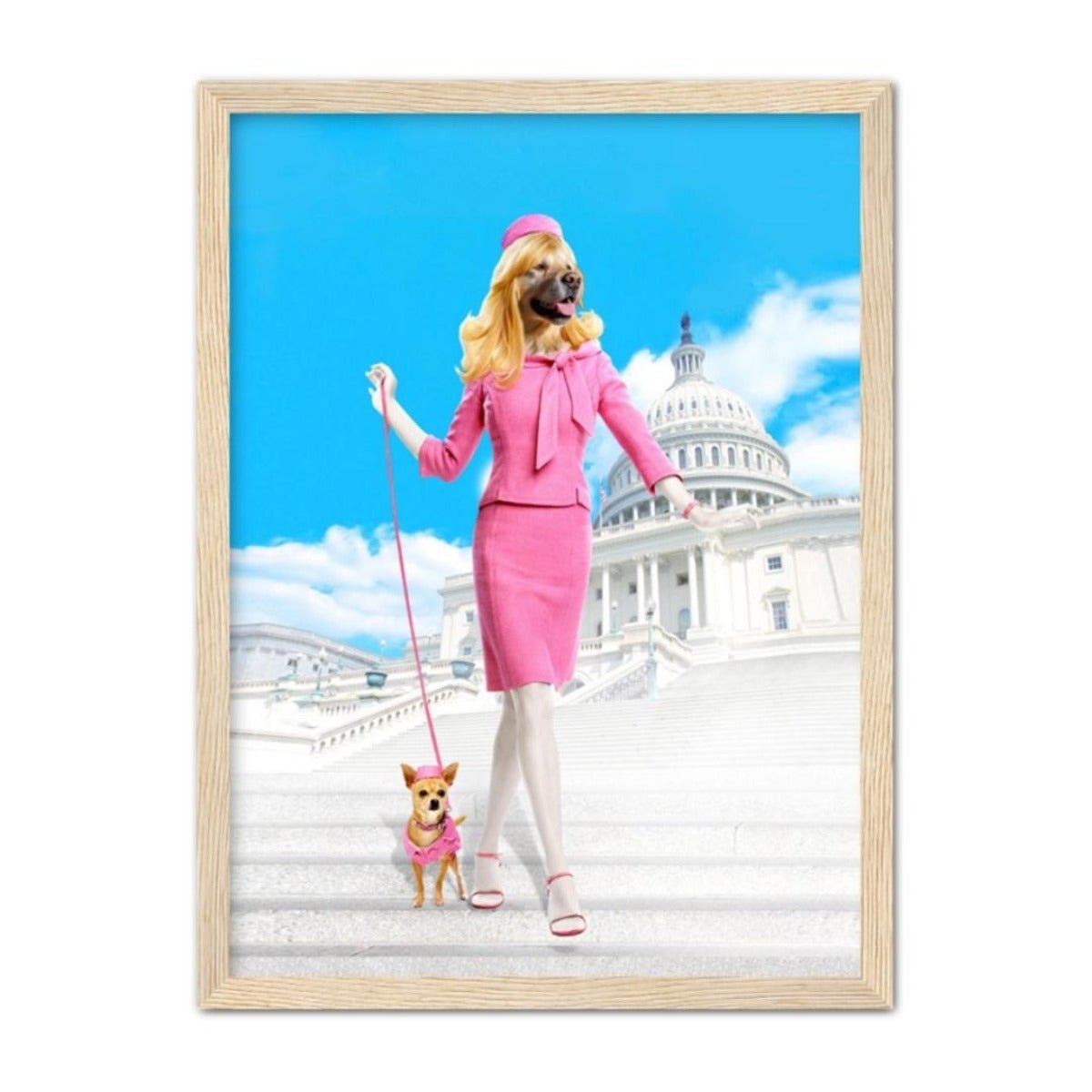Legally Blonde: Custom Pet Portrait - Paw & Glory - Dog Portraits - Pet Portraits