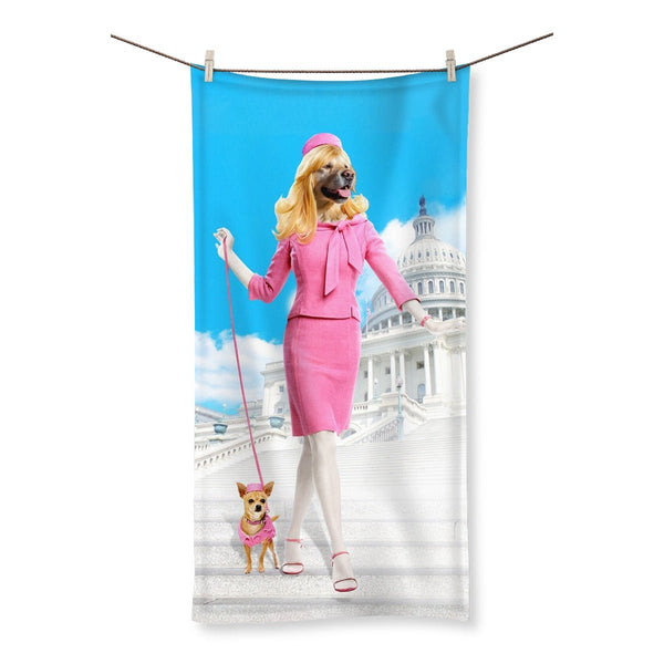 Pink Legal Star Custom Pet Towel | Pet Lover Gift | Paw & Glory