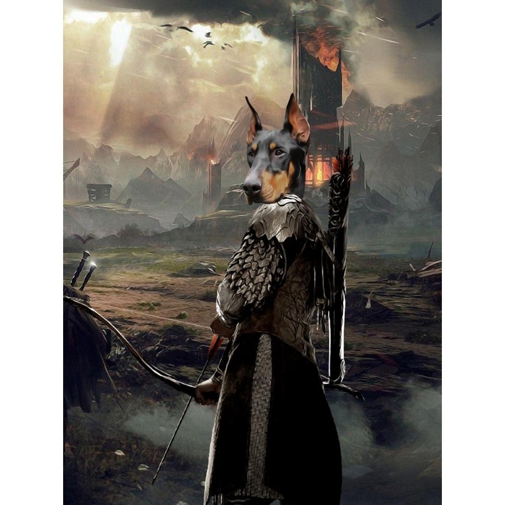 Pet Portraits | Legolas (Lord Of The Rings Inspired): Custom Digital Download Pet Portrait | Paw & Glory