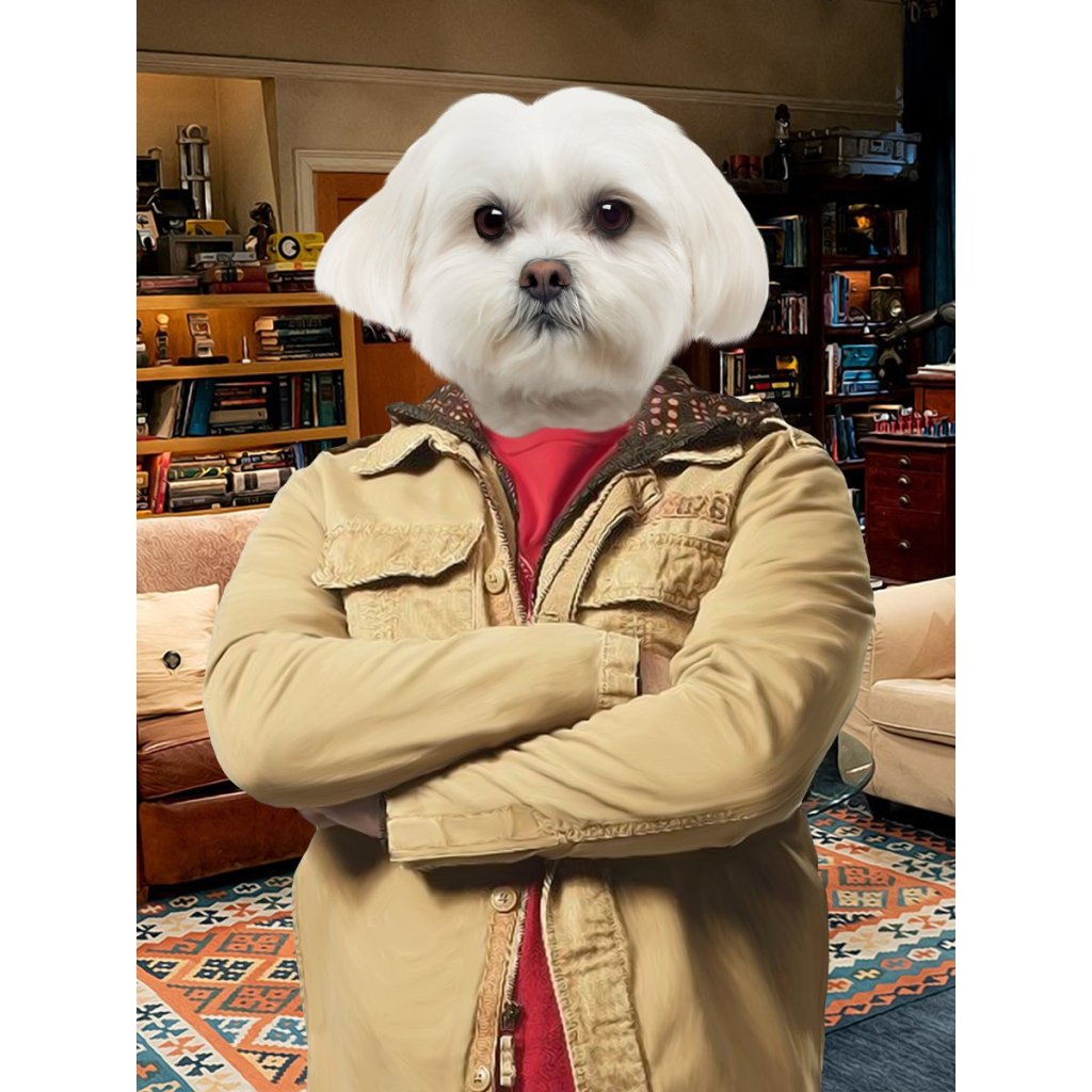 Pet Portraits | Leonard Hofstadter (Big Bang Theory): Custom Digital Download Pet Portrait | Paw & Glory