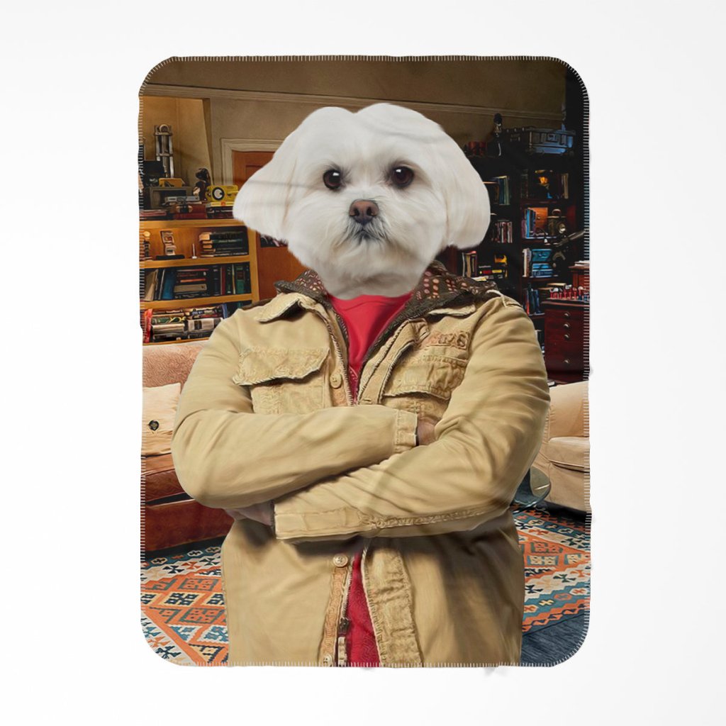 Pet Portraits | Leonard Hofstadter (Big Bang Theory): Custom Pet Blanket | Paw & Glory