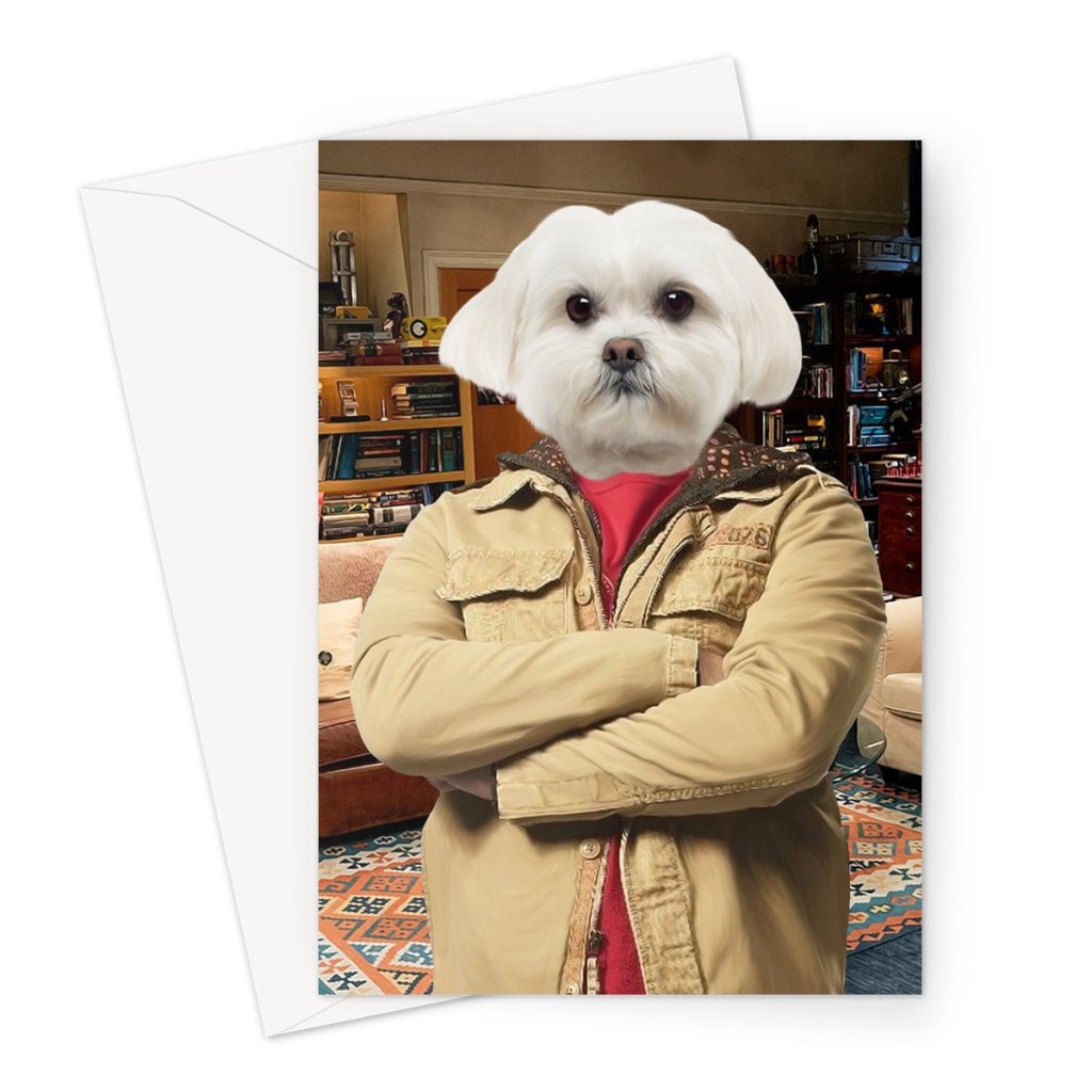 Pet Portraits | Leonard Hofstadter (Big Bang Theory): Custom Pet Greeting Card | Paw & Glory
